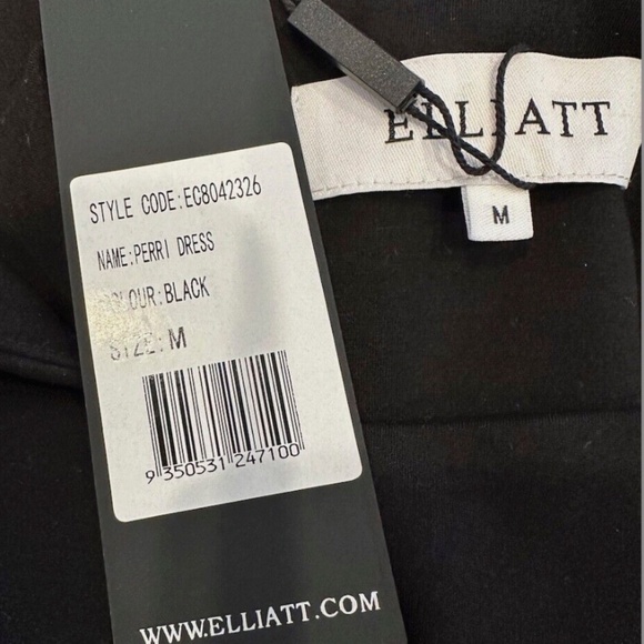 NWT ELLIATT Perri Dress - Elegant Black - Size Medium - Chic & Timeless!" LBD - Picture 9 of 9